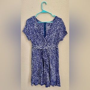 Amazon Ecowish Blue Floral Cocktail Mini Dress